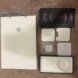 Original iphonw 12pro max box and bag.